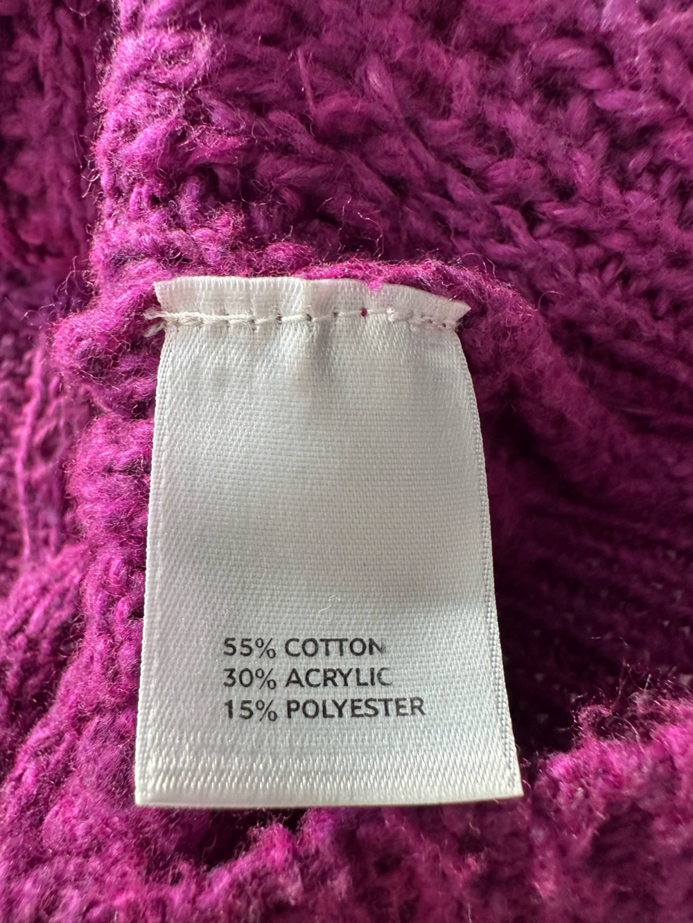 Caslon Nordstrom Magenta Cable Knit Button Cardigan size medium - Picture 13 of 13